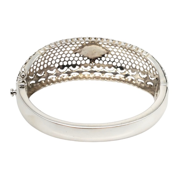 Judith Jack Sterling Silver & Gold-Tone Marcasite Bangle Bracelet #21222 - Picture 3 of 13